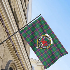 Young Modern Tartan Crest House Flag