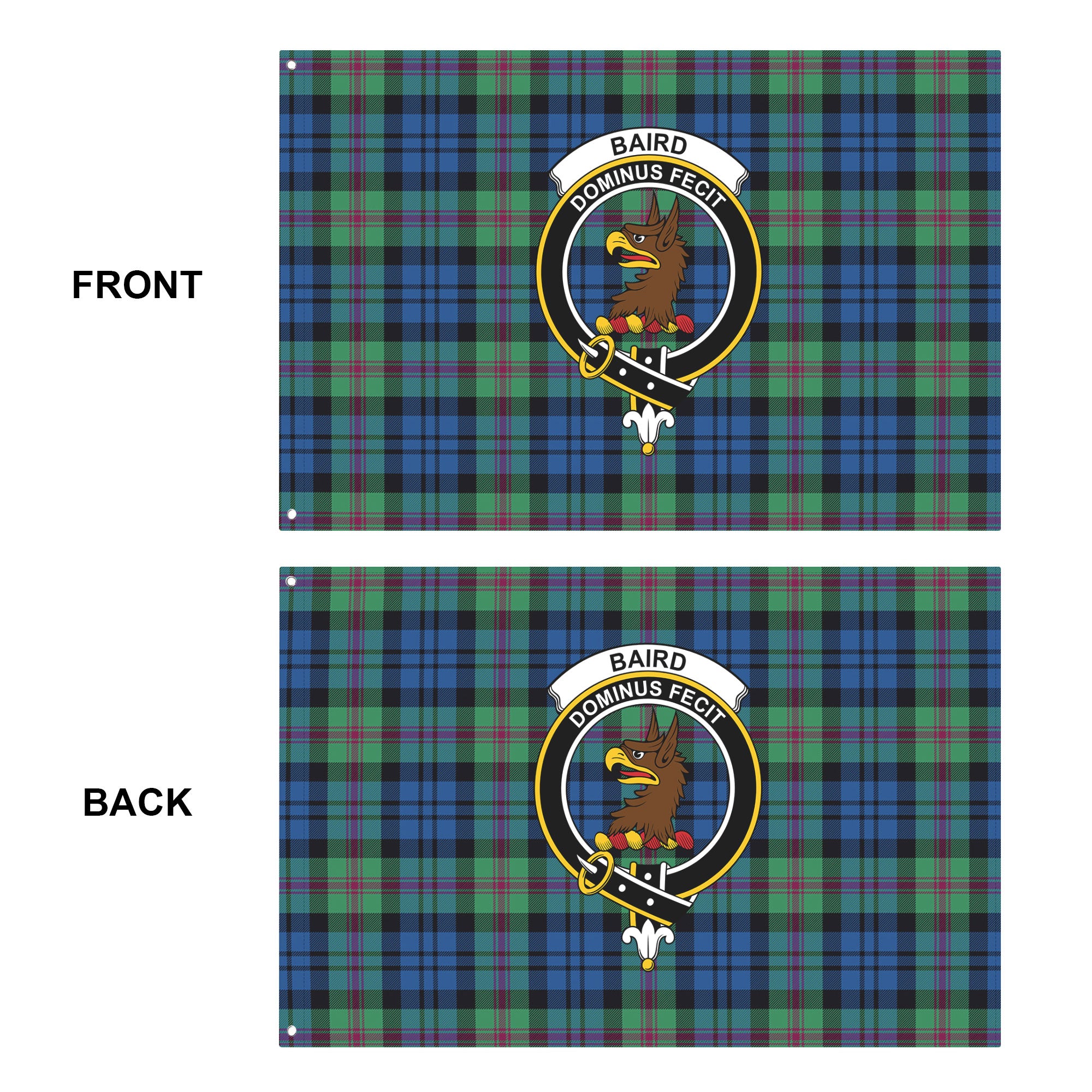 Baird Ancient Tartan Crest House Flag