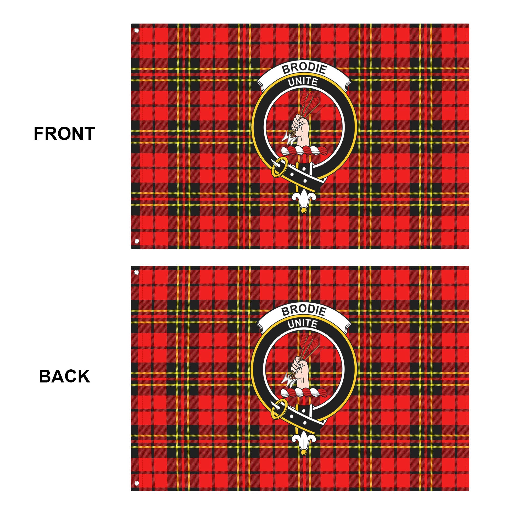 Brodie Modern Tartan Crest House Flag