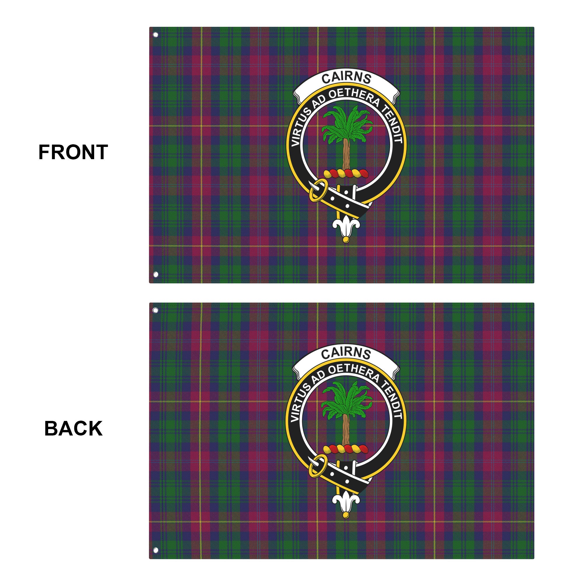 Cairns Tartan Crest House Flag