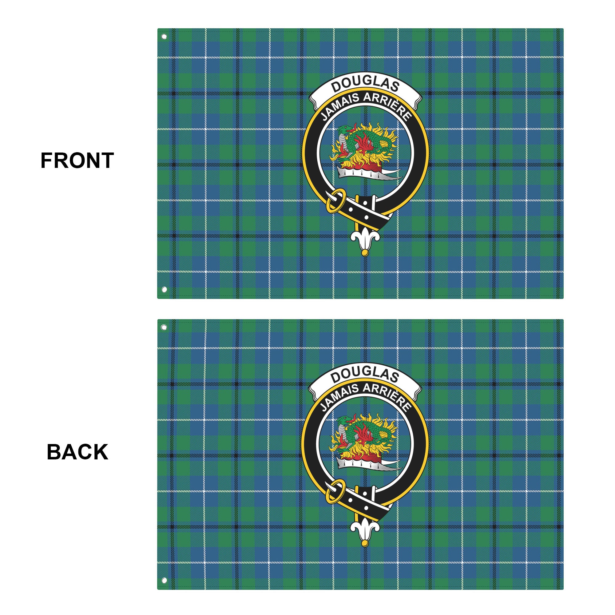 Douglas Ancient Tartan Crest House Flag