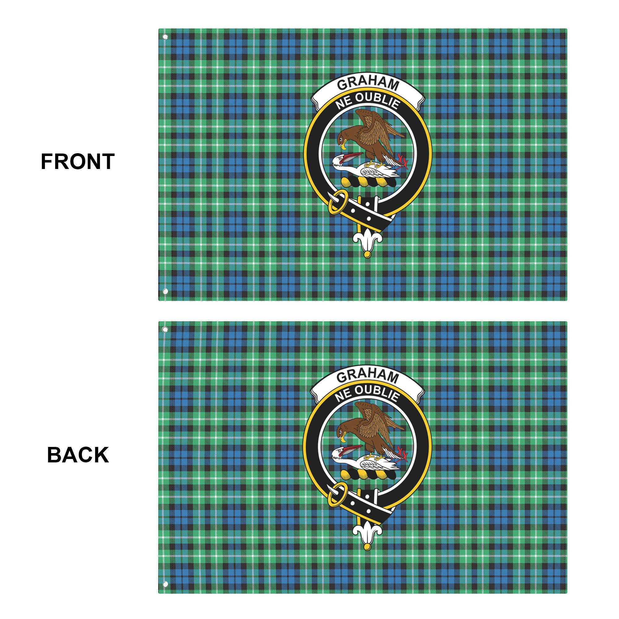Graham of Montrose Ancient Tartan Crest House Flag