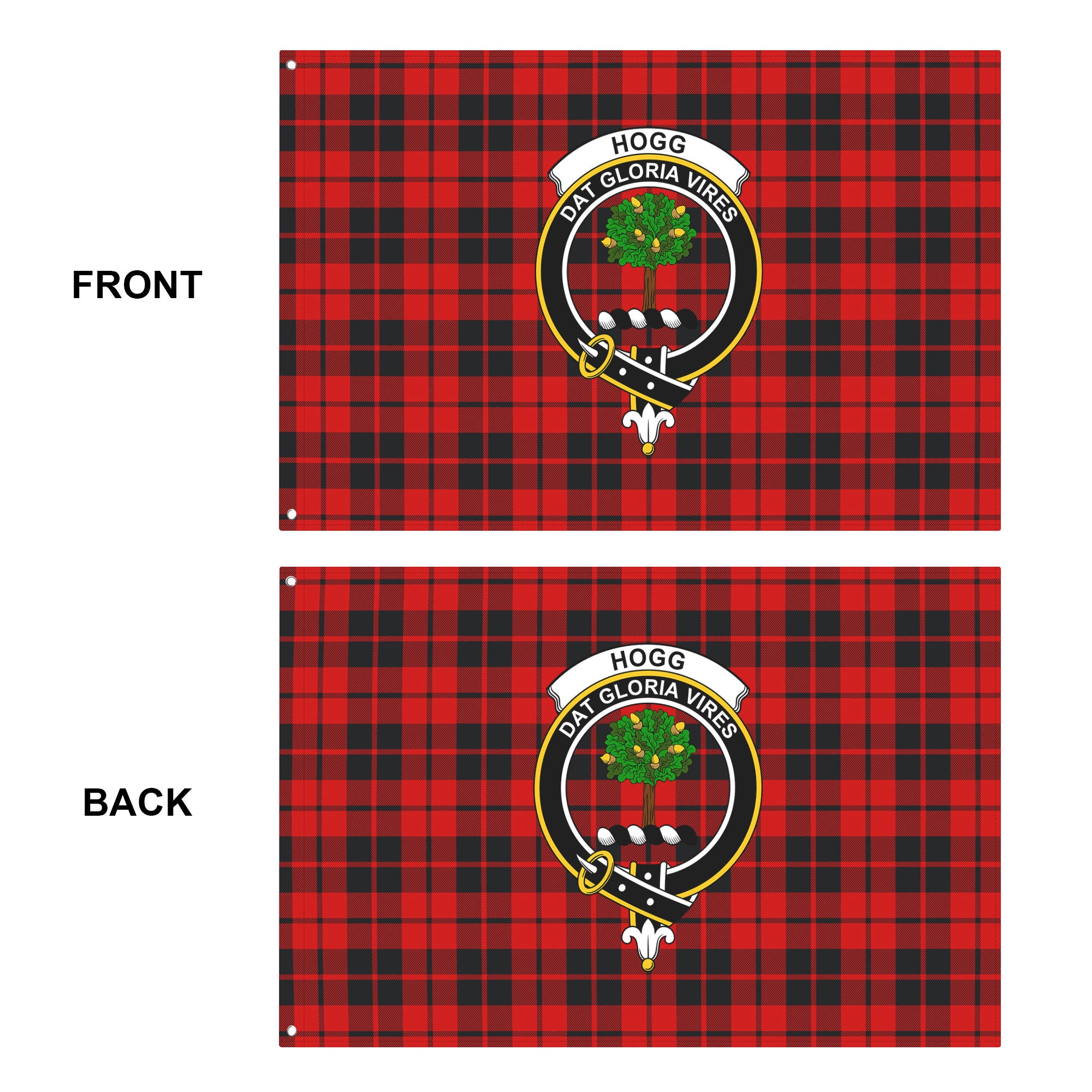 Hogg Tartan Crest House Flag