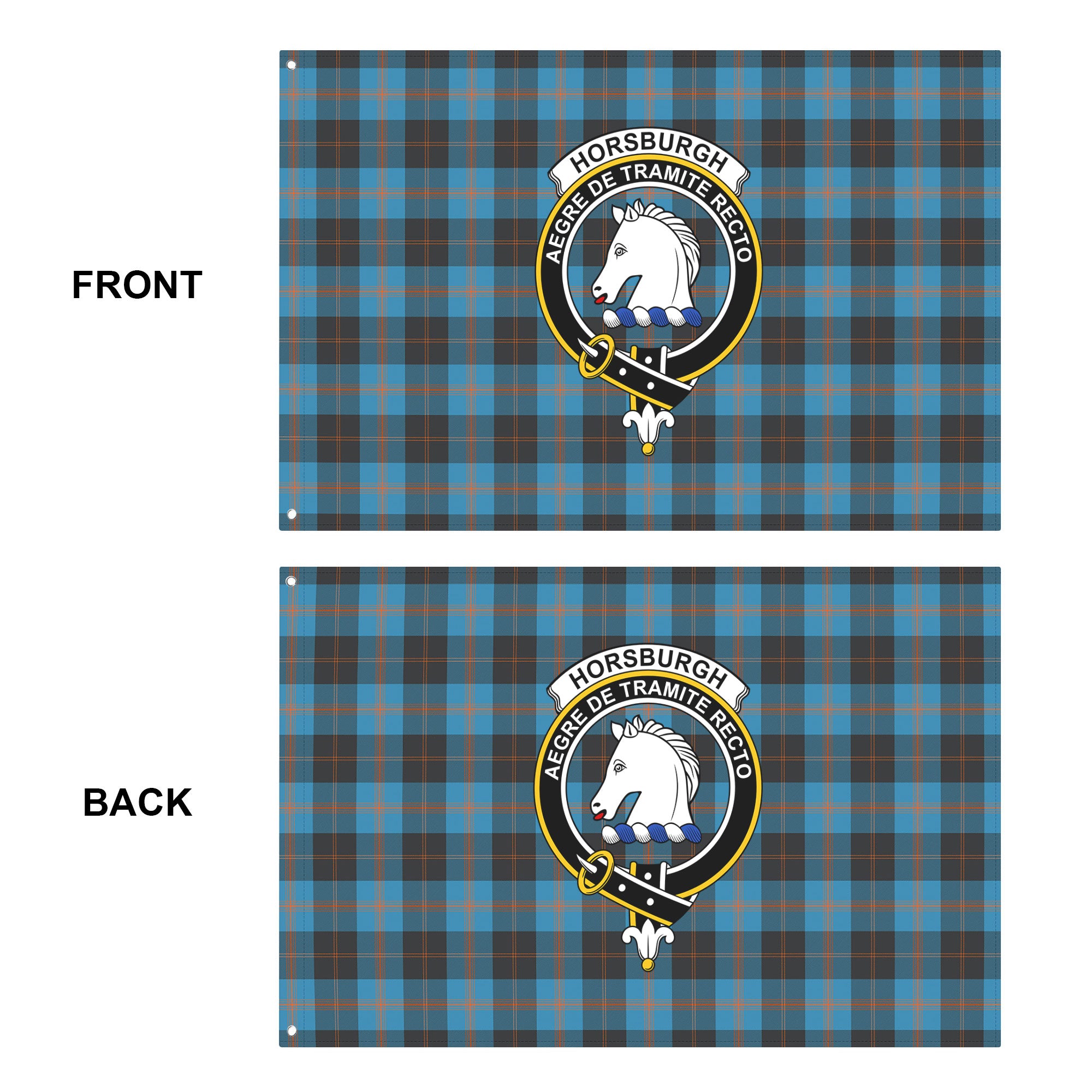 Horsburgh Tartan Crest House Flag