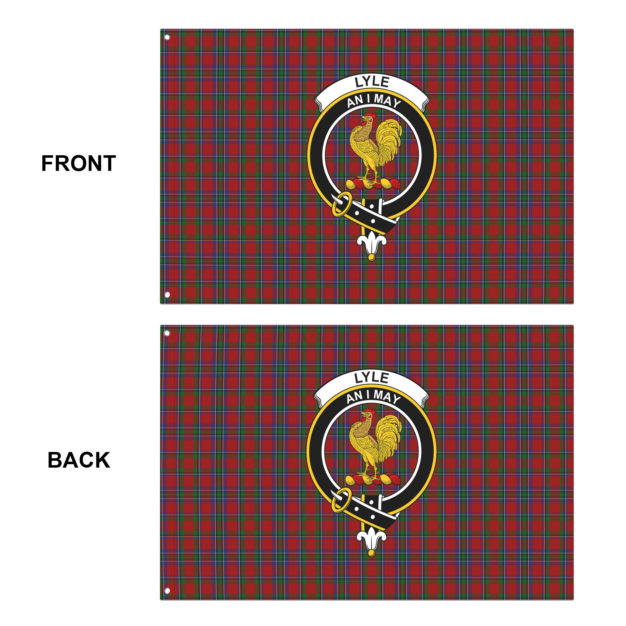 Lyle Tartan Crest House Flag