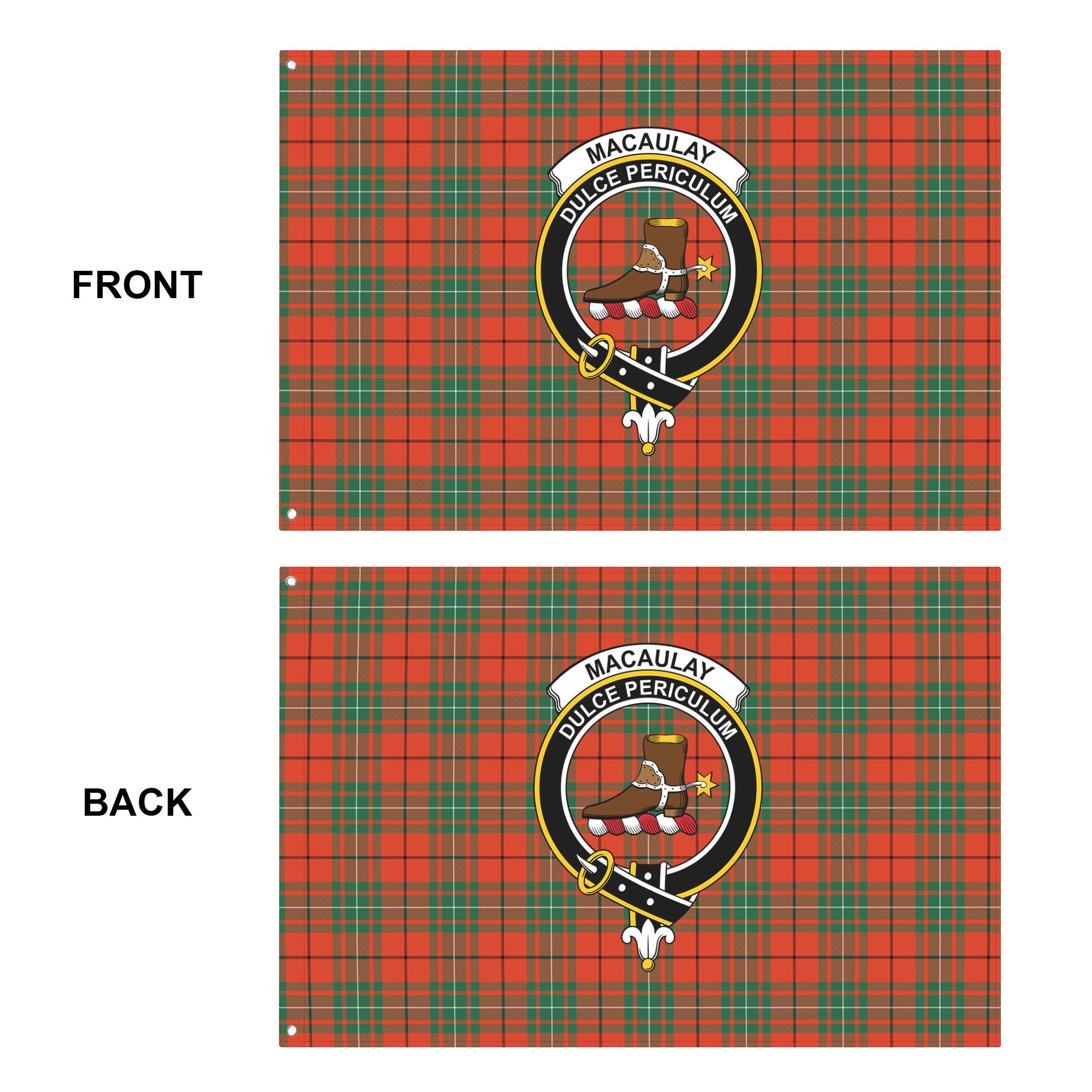 MacAulay Ancient Tartan Crest House Flag
