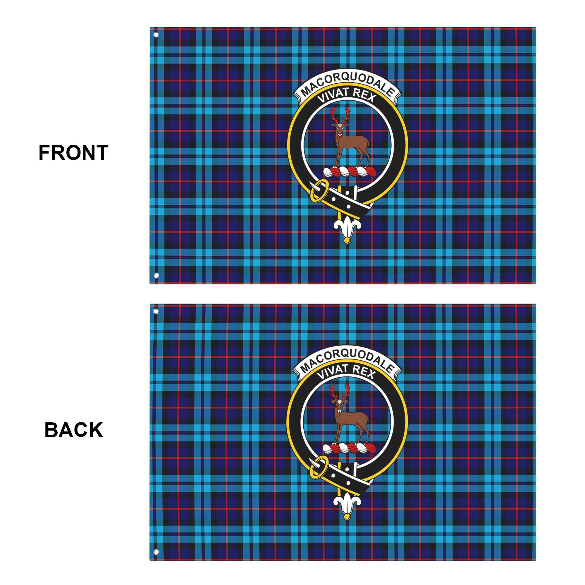 MacCorquodale Tartan Crest House Flag
