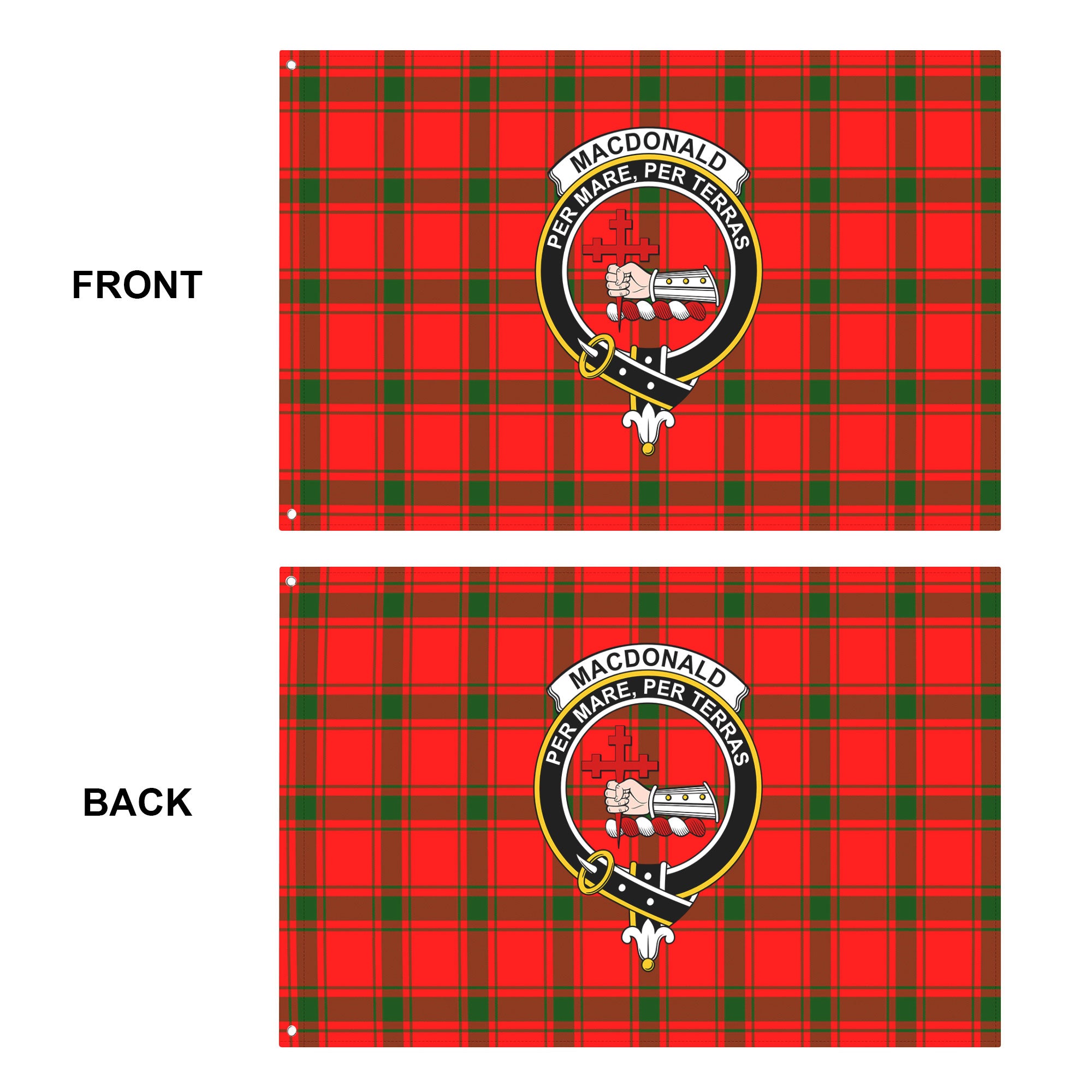 MacDonald of Sleat Tartan Crest House Flag