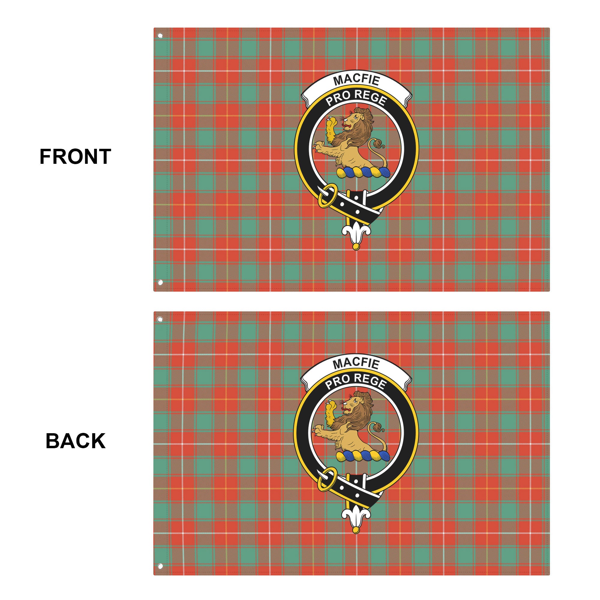 MacFie Ancient Tartan Crest House Flag