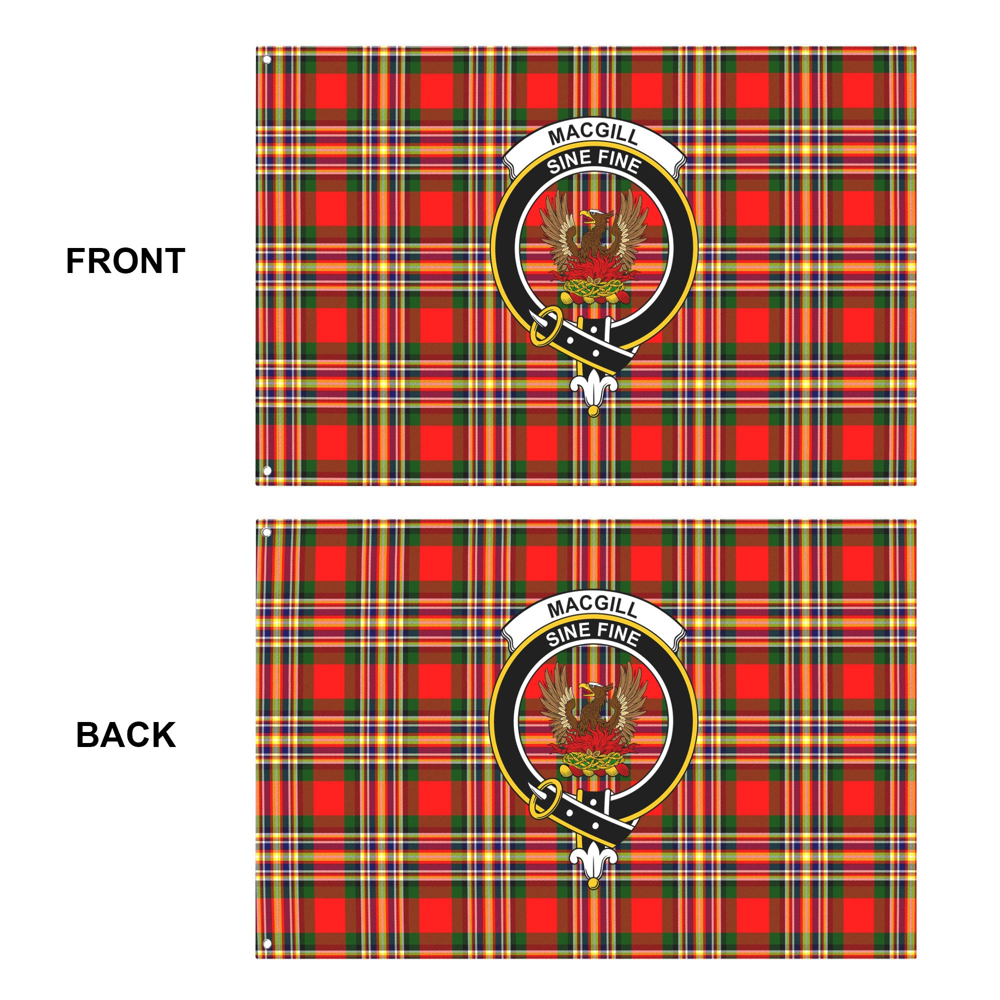 MacGill Modern Tartan Crest House Flag