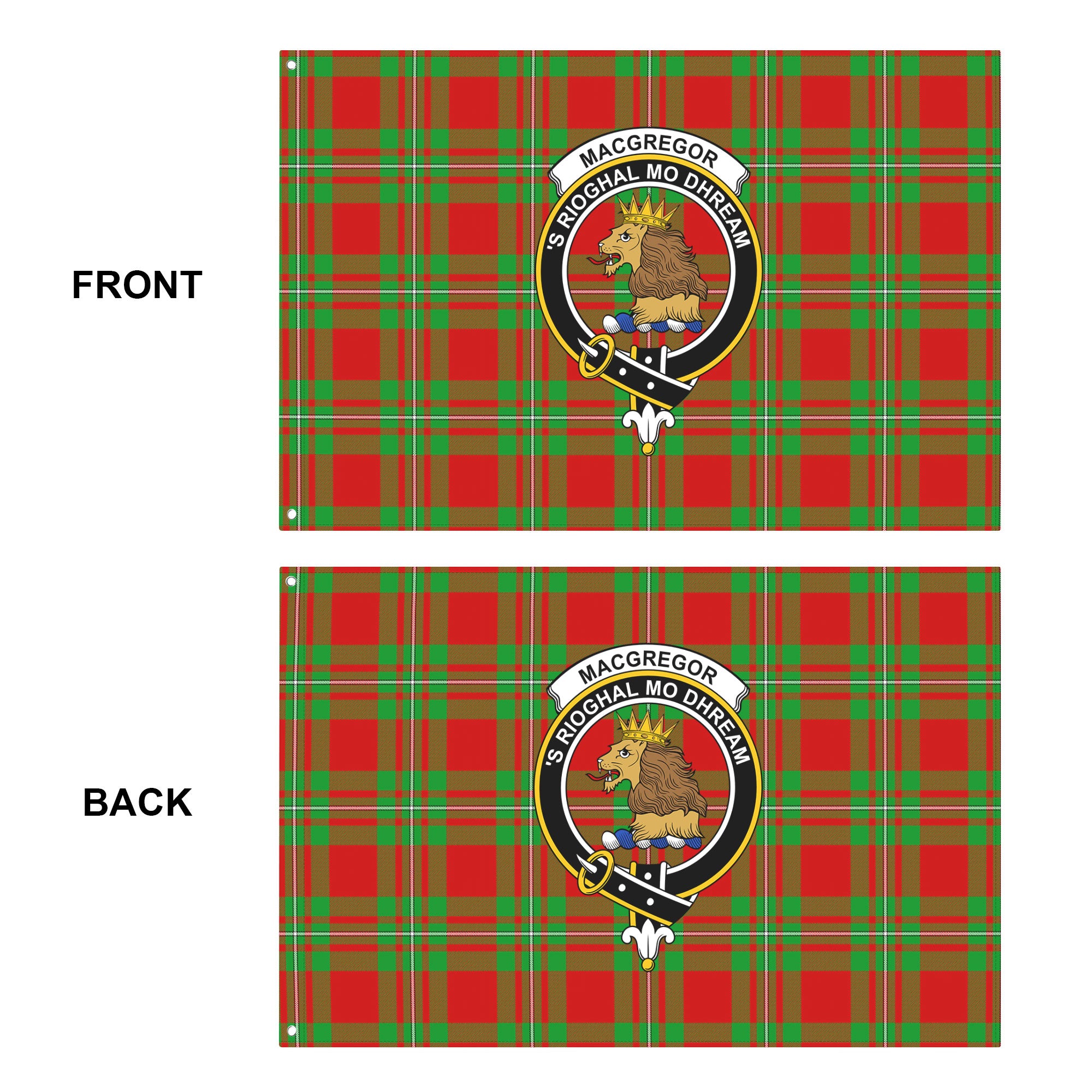 MacGregor Modern Tartan Crest House Flag