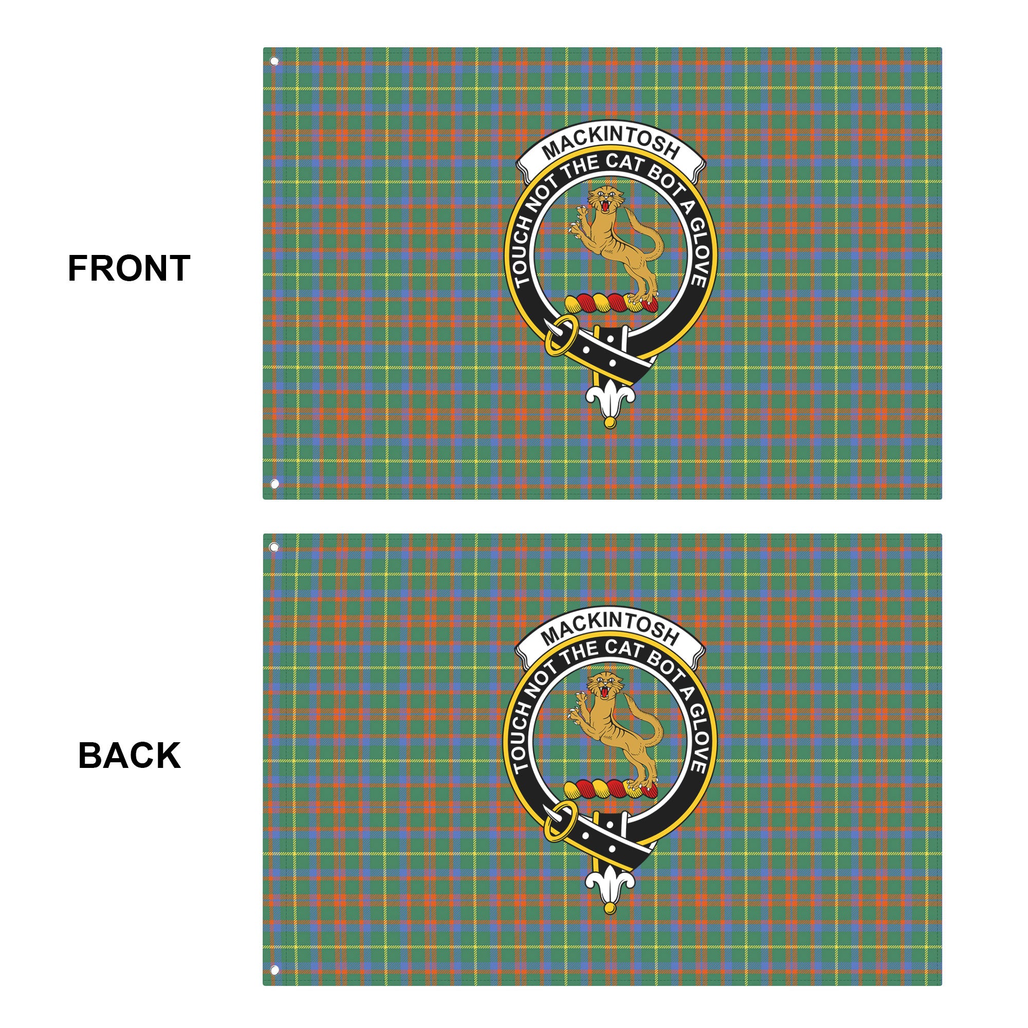 MacKintosh Hunting Ancient Tartan Crest House Flag