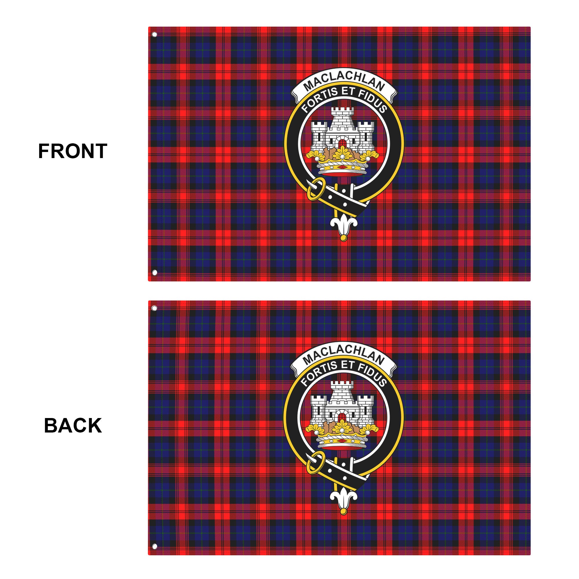MacLachlan Modern Tartan Crest House Flag