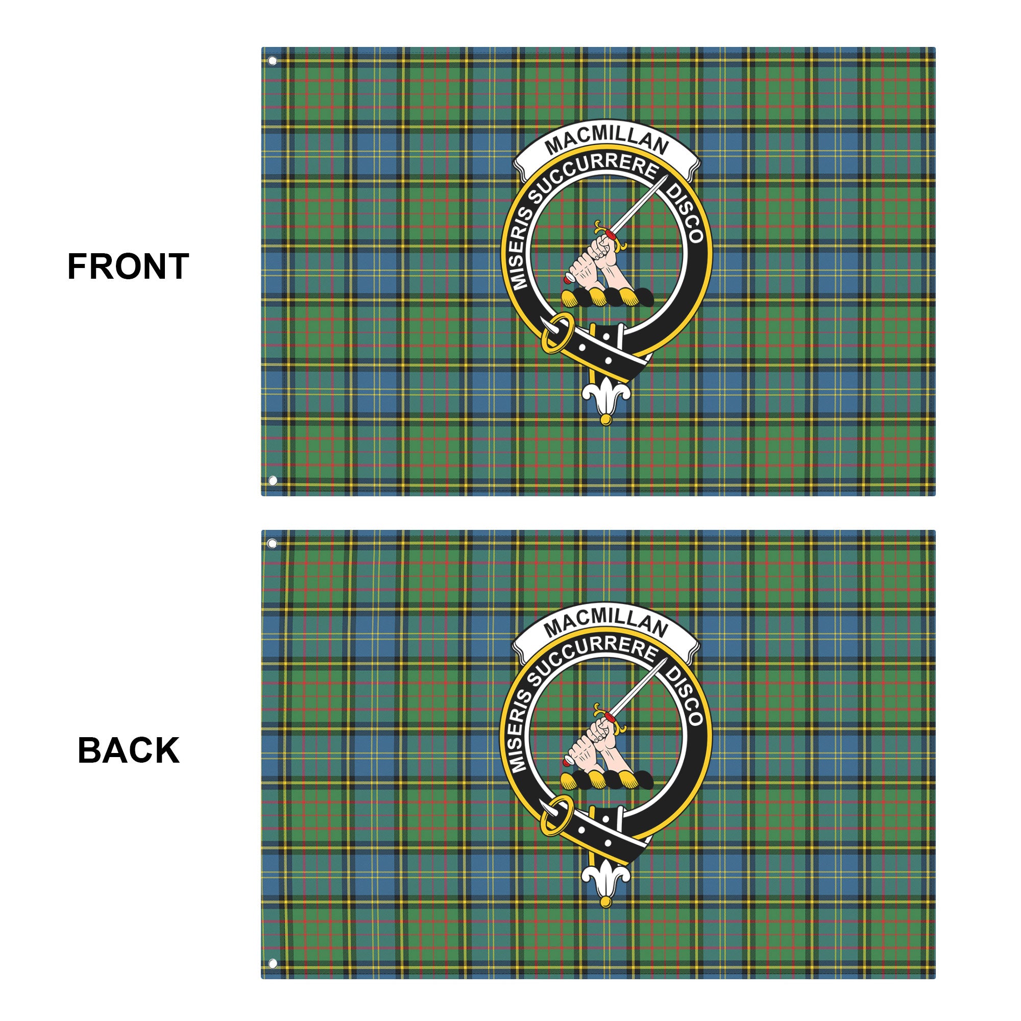MacMillan Hunting Ancient Tartan Crest House Flag