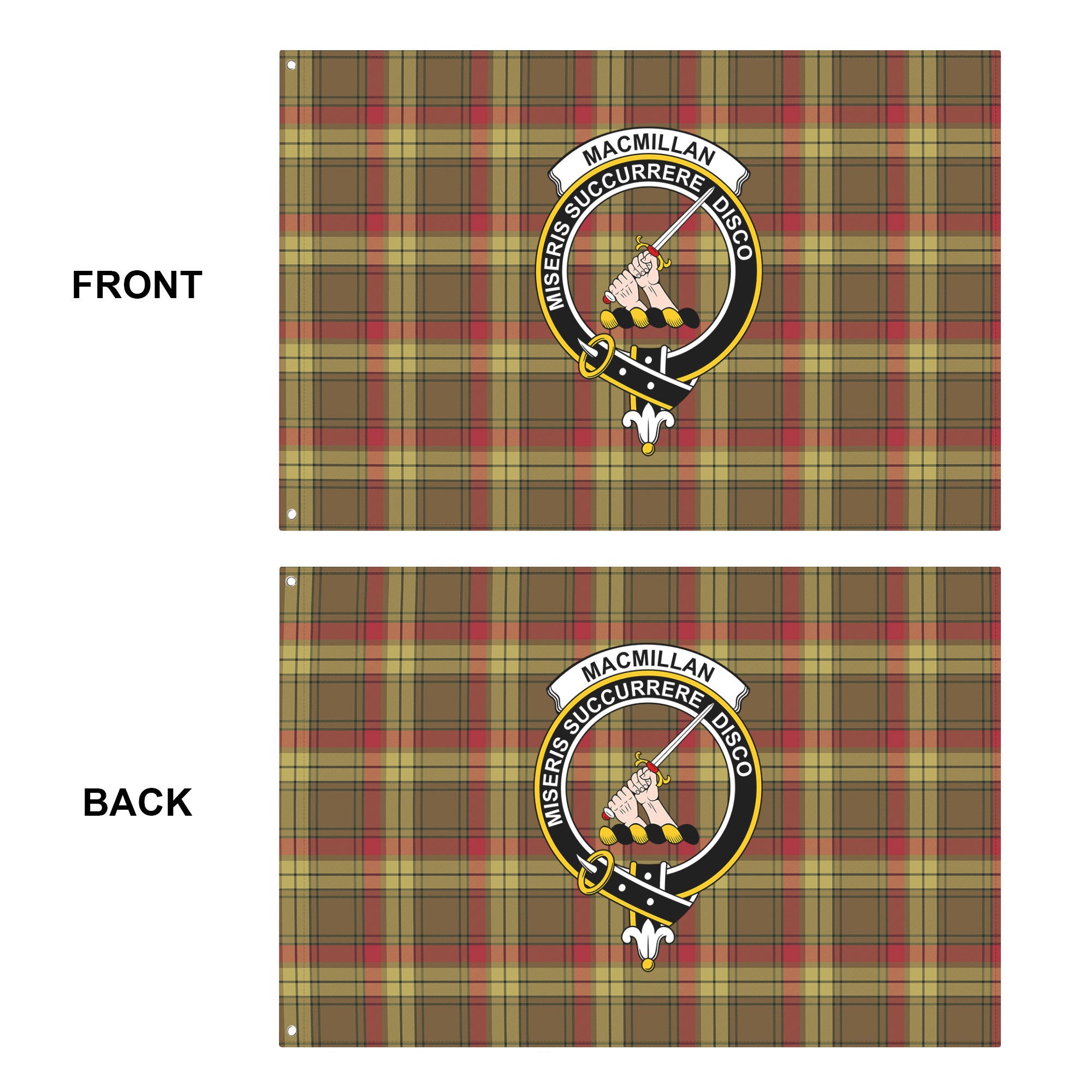 MacMillan Old Weathered Tartan Crest House Flag