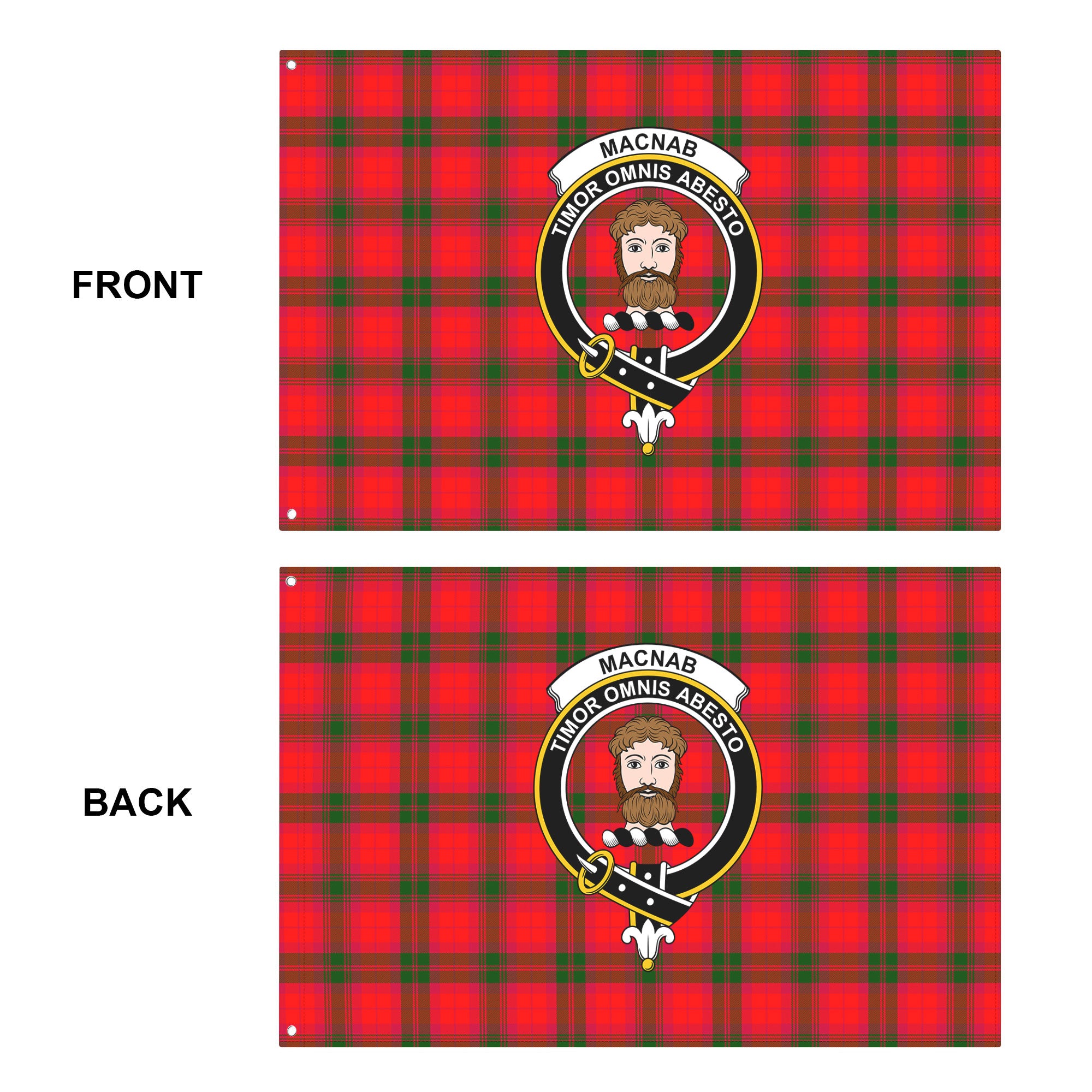 MacNab Modern Tartan Crest House Flag