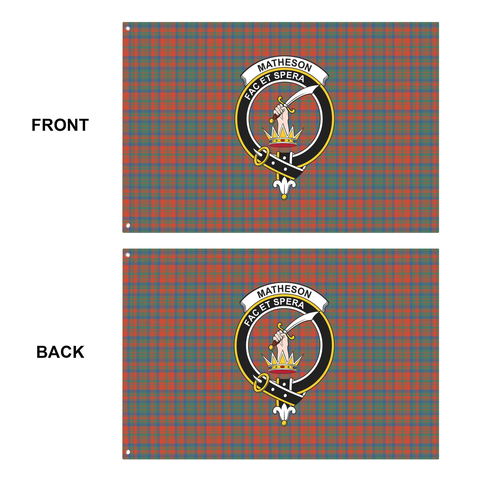 Matheson Ancient Tartan Crest House Flag