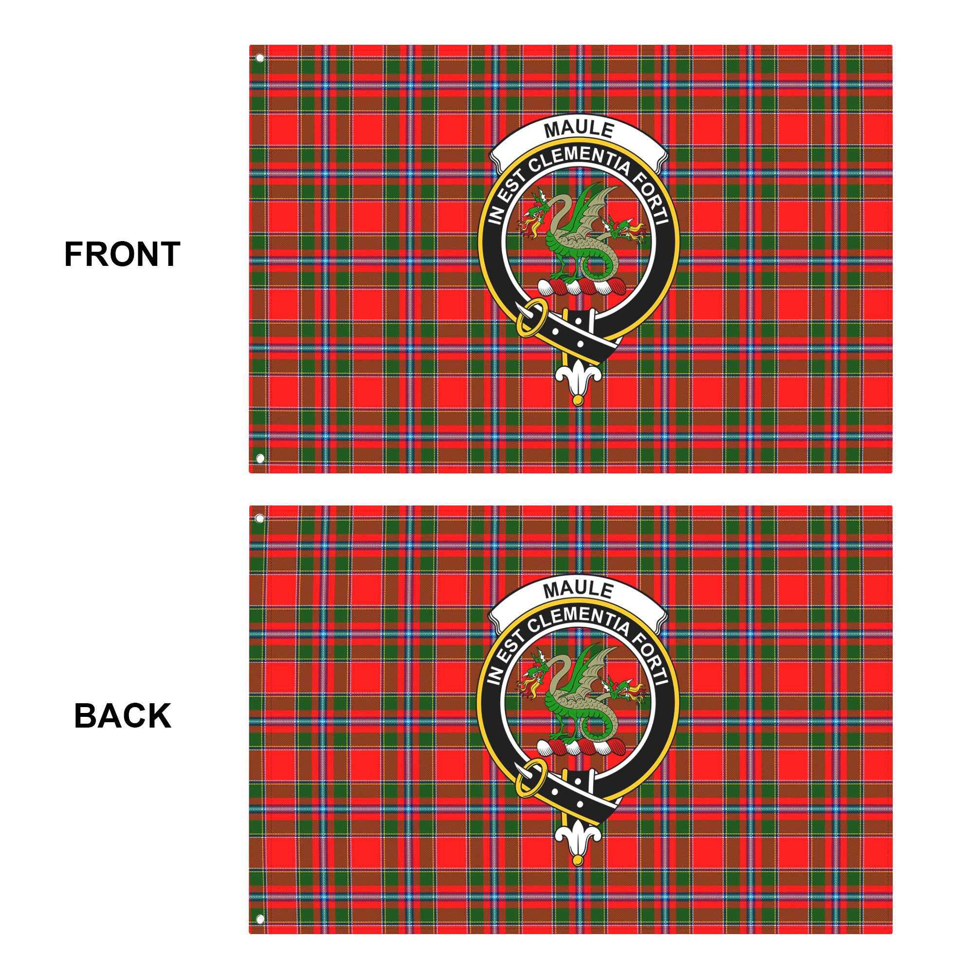 Maule Tartan Crest House Flag