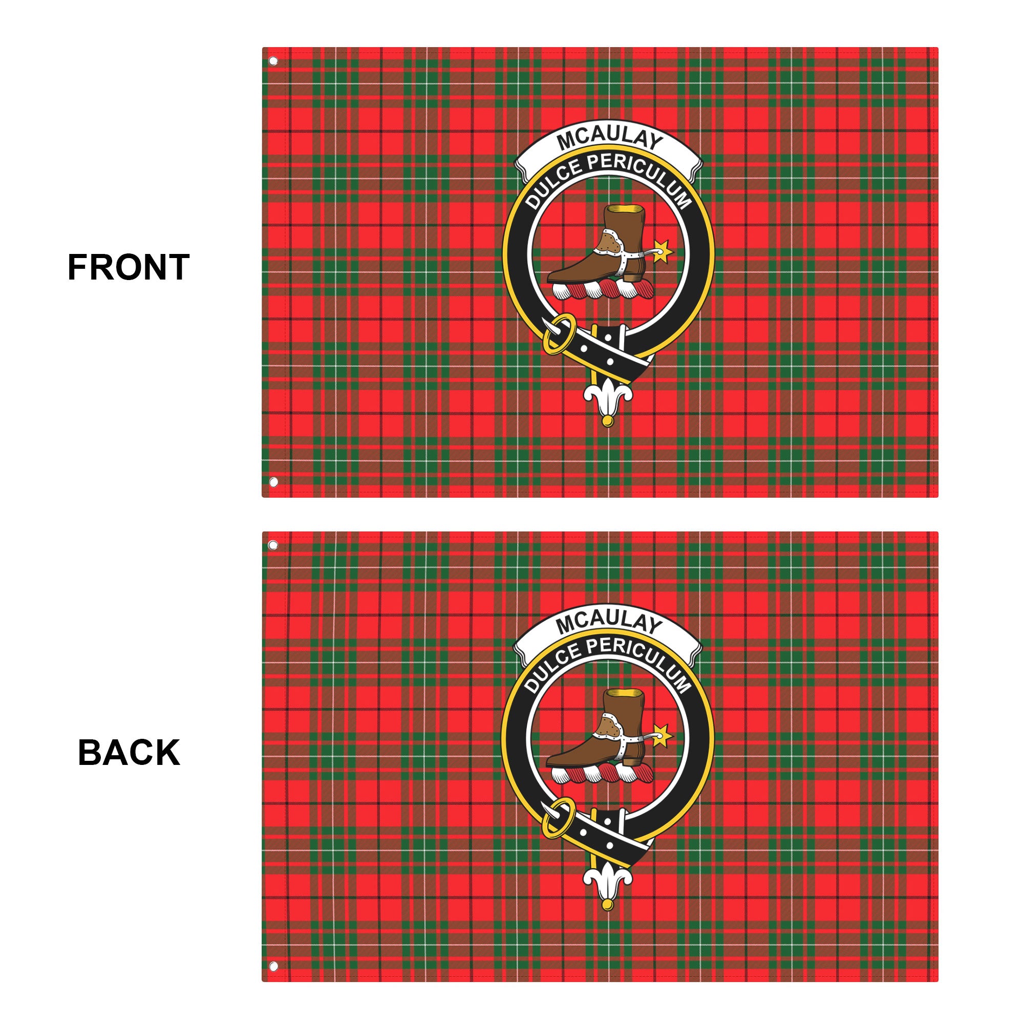 McAulay Modern Tartan Crest House Flag