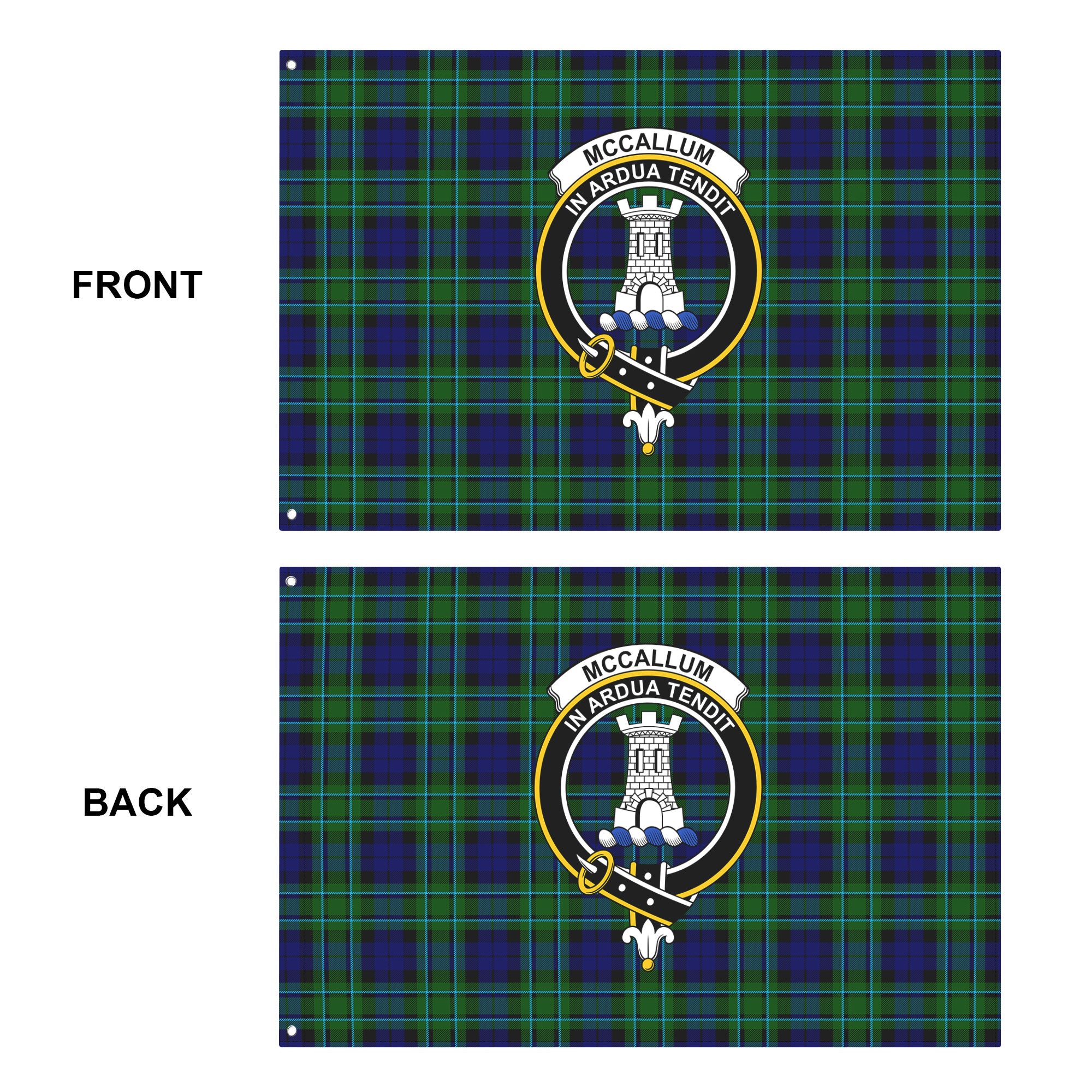 McCallum Modern Tartan Crest House Flag