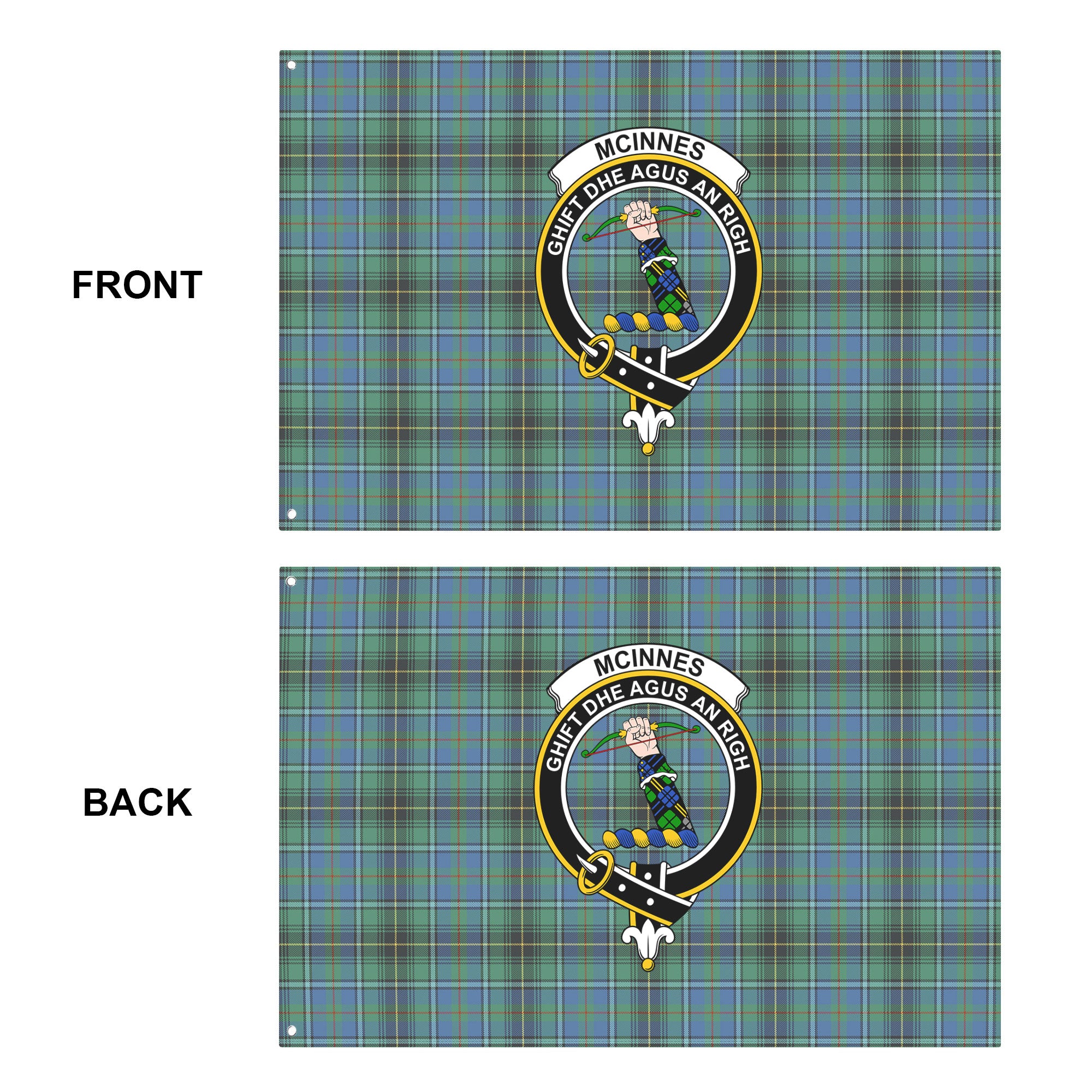 McInnes Ancient Tartan Crest House Flag