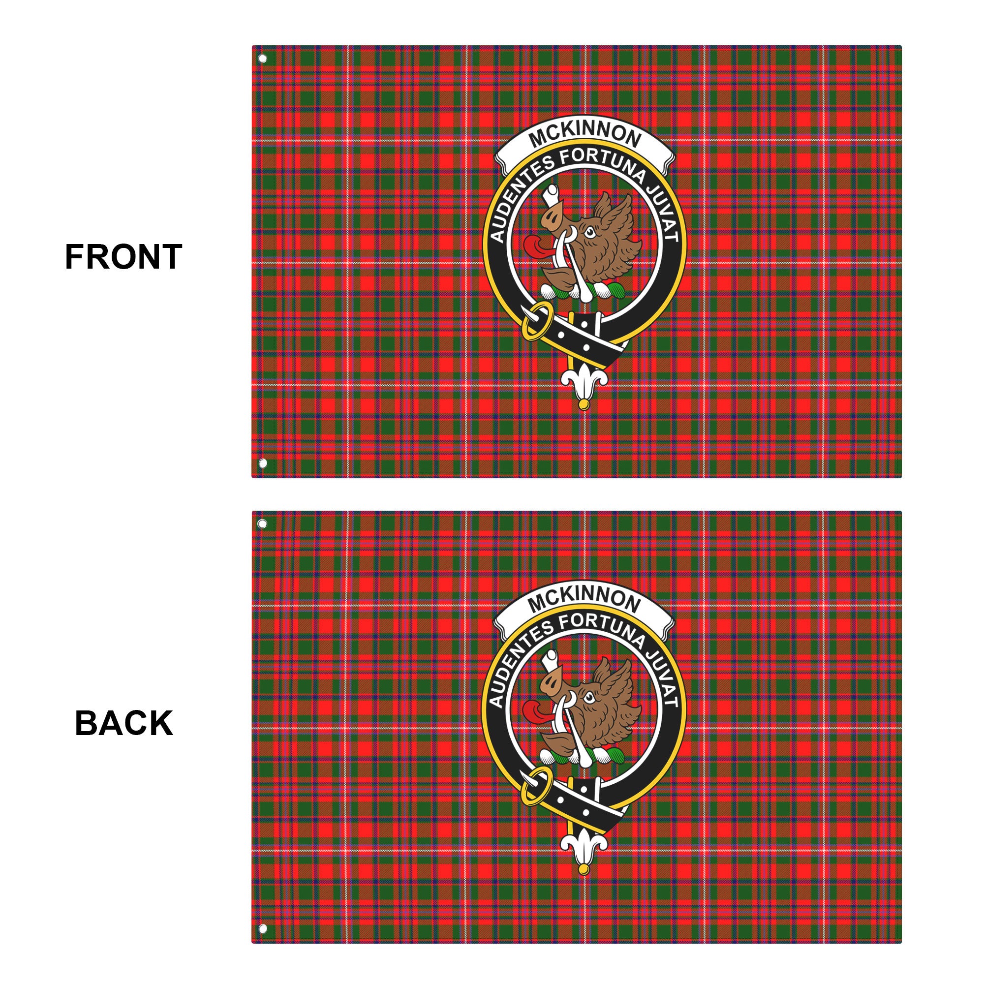 McKinnon Modern Tartan Crest House Flag