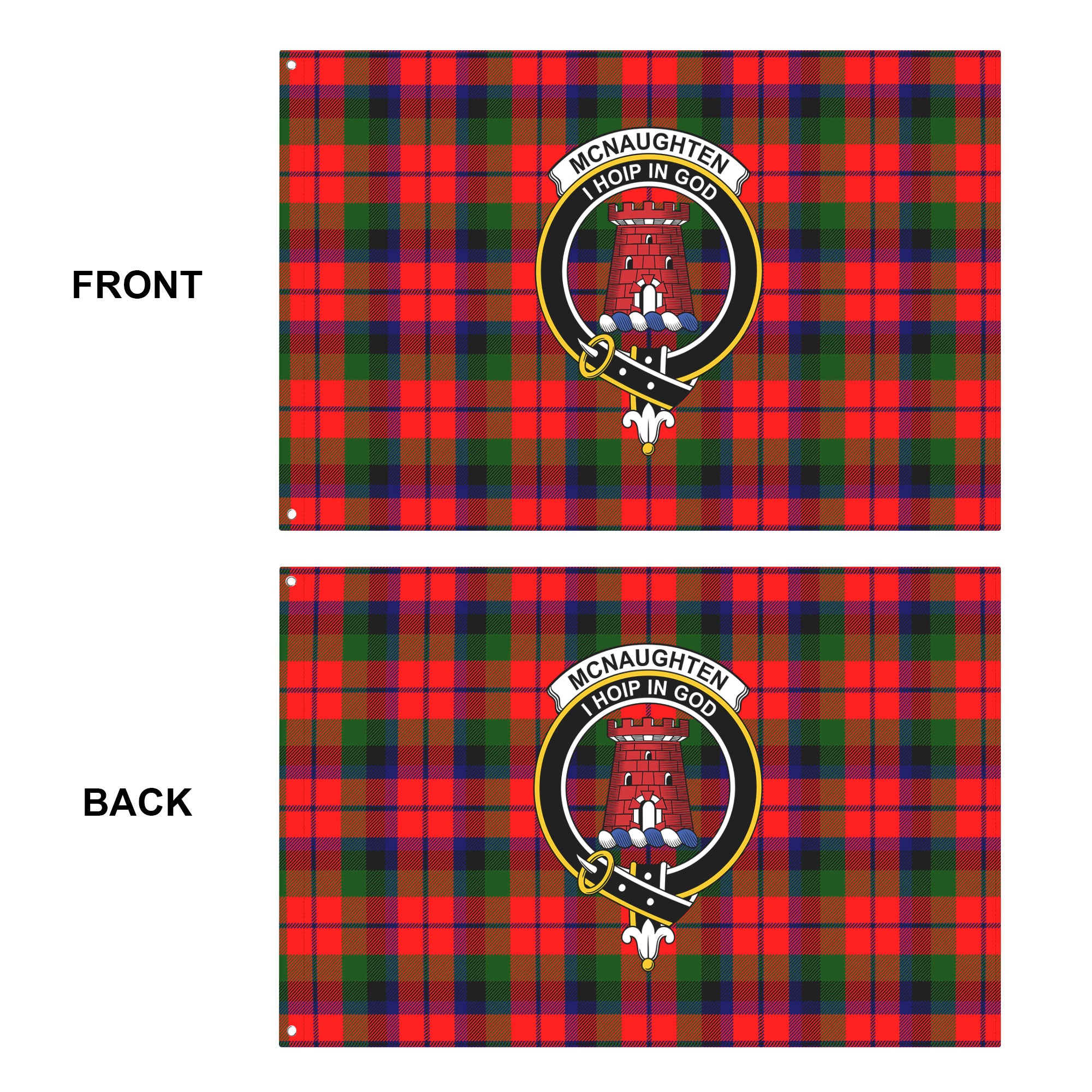 McNaughten Tartan Crest House Flag