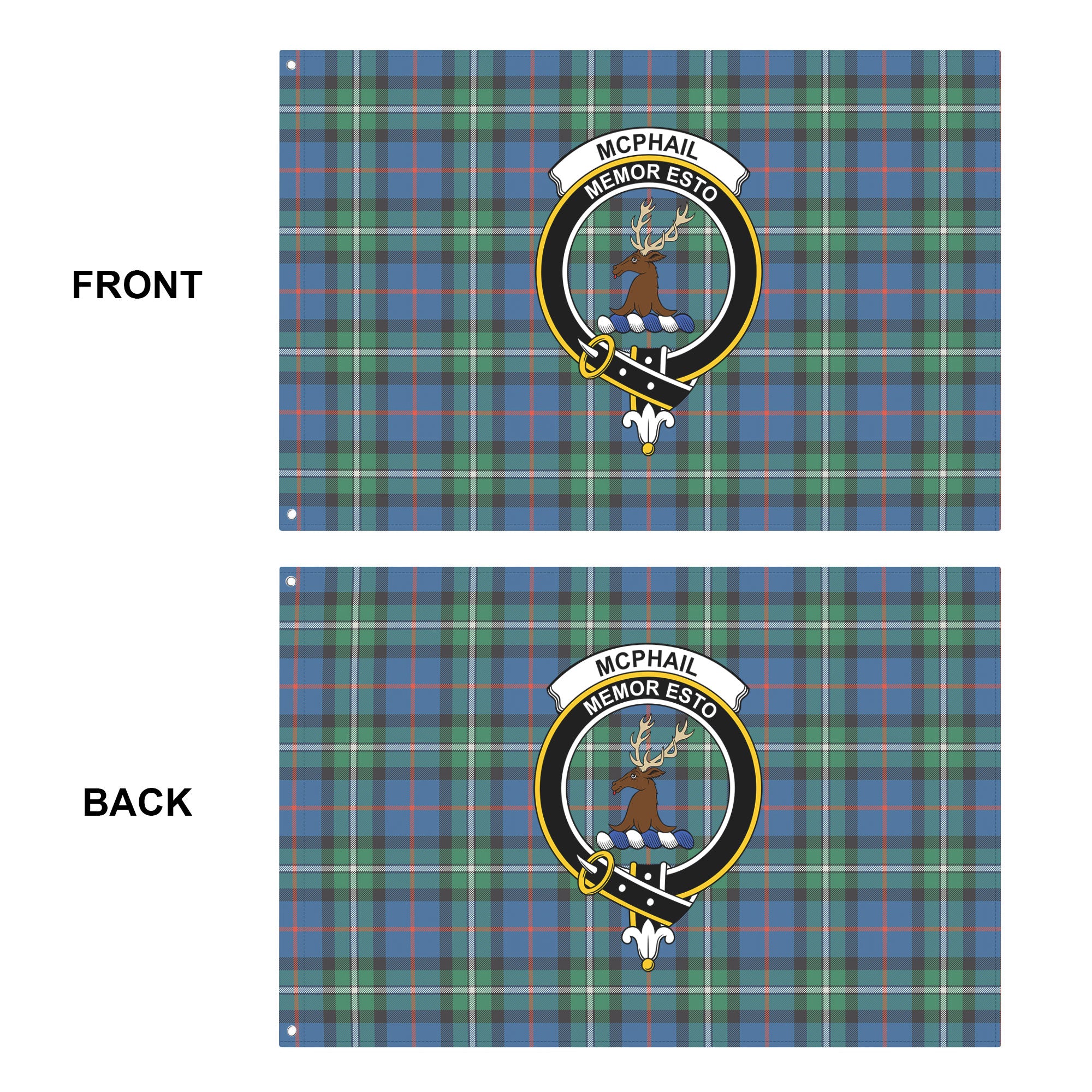 McPhail Hunting Ancient Tartan Crest House Flag