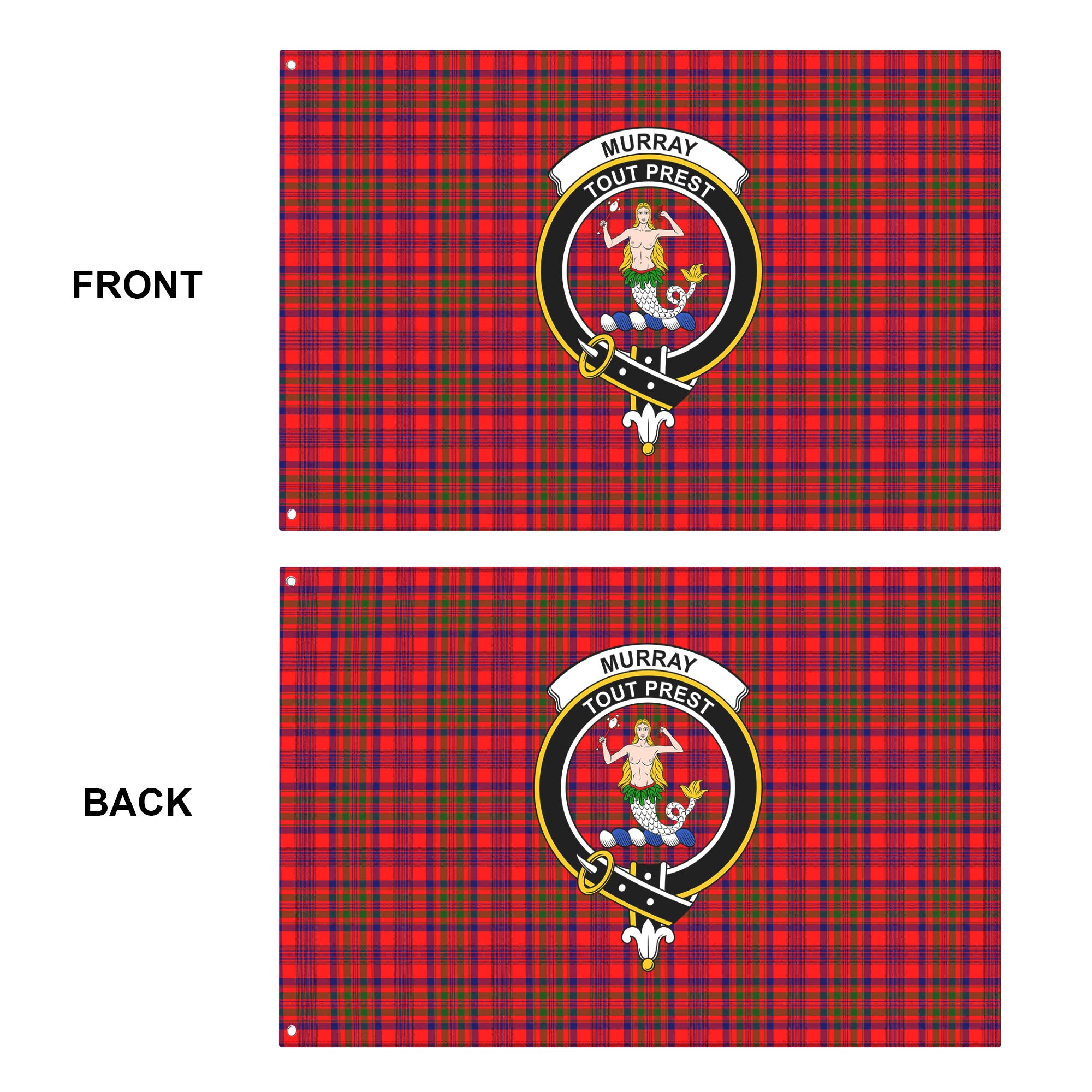 Murray of Tulloch Modern Tartan Crest House Flag