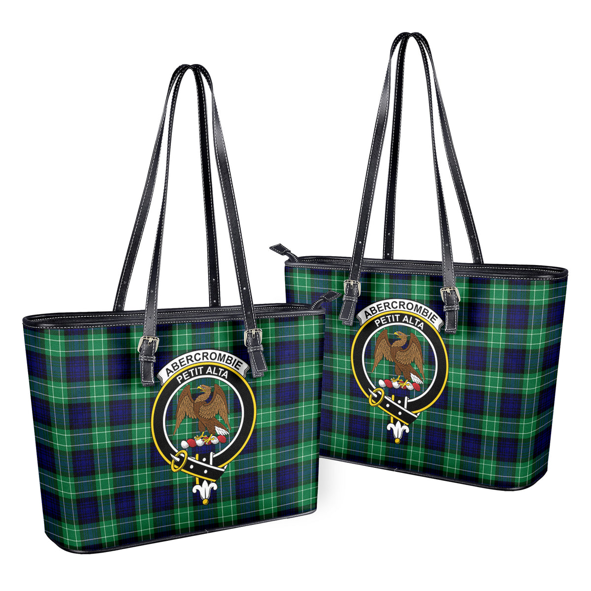 Abercrombie Tartan Crest Leather Tote Bag