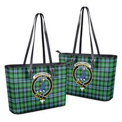 Arbuthnot Ancient Tartan Crest Leather Tote Bag