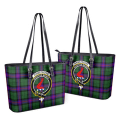 Armstrong Modern Tartan Crest Leather Tote Bag