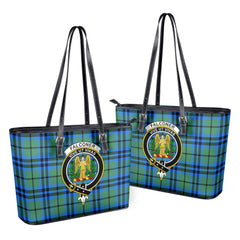 Falconer Tartan Crest Leather Tote Bag