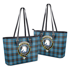 Horsburgh Tartan Crest Leather Tote Bag