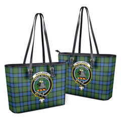 MacLaren Ancient Tartan Crest Leather Tote Bag