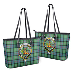 MacThomas Ancient Tartan Crest Leather Tote Bag