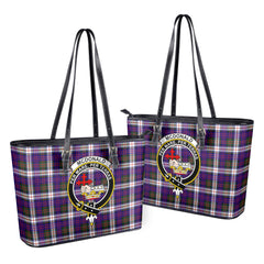 McDonald Dress Modern Tartan Crest Leather Tote Bag