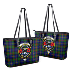 McLeod of Harris Modern Tartan Crest Leather Tote Bag