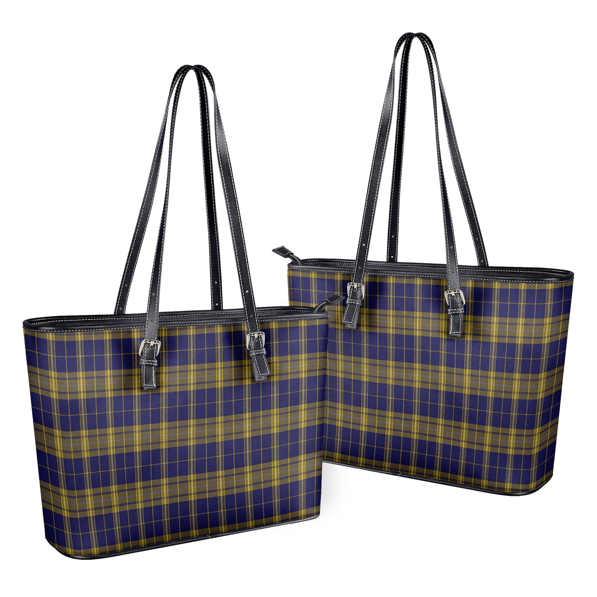 Morris of Wales Tartan Leather Tote Bag