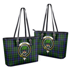 Mowat Modern Tartan Crest Leather Tote Bag