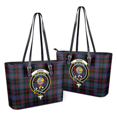 Nairn Tartan Crest Leather Tote Bag