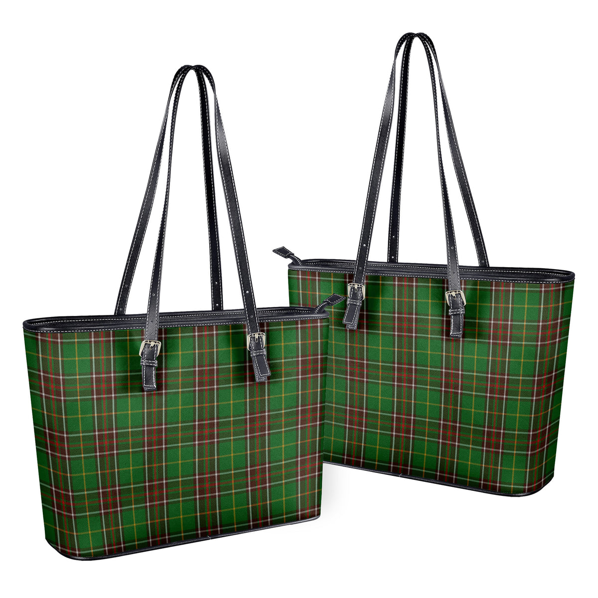 Newfoundland Tartan Leather Tote Bag