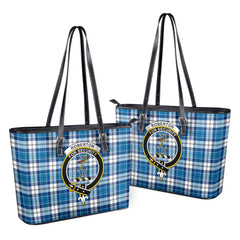 Roberton Tartan Crest Leather Tote Bag