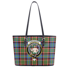 Aikenhead Tartan Crest Leather Tote Bag