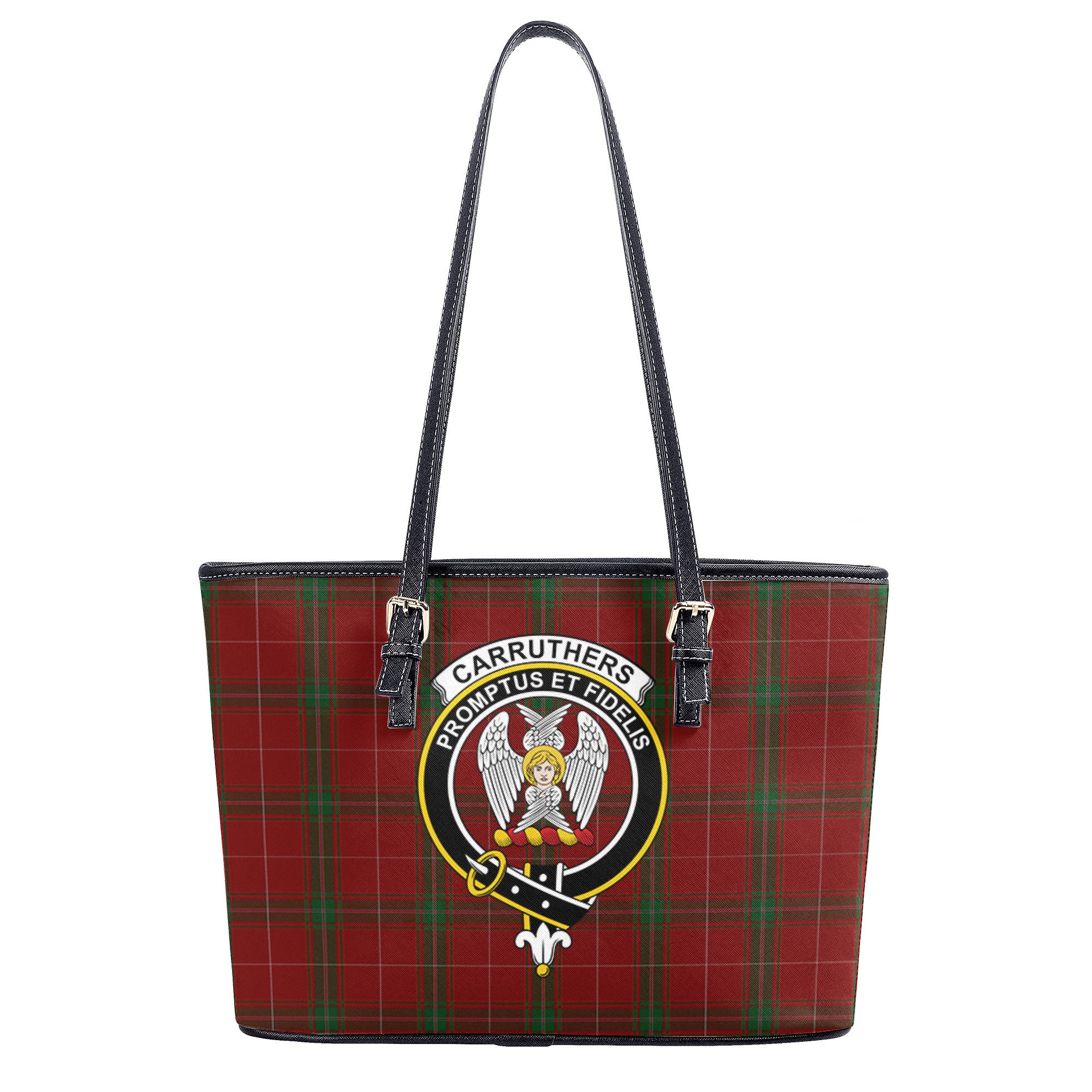 Carruthers Tartan Crest Leather Tote Bag