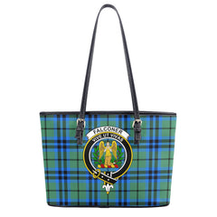 Falconer Tartan Crest Leather Tote Bag