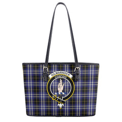 Kilmarnock Tartan Crest Leather Tote Bag