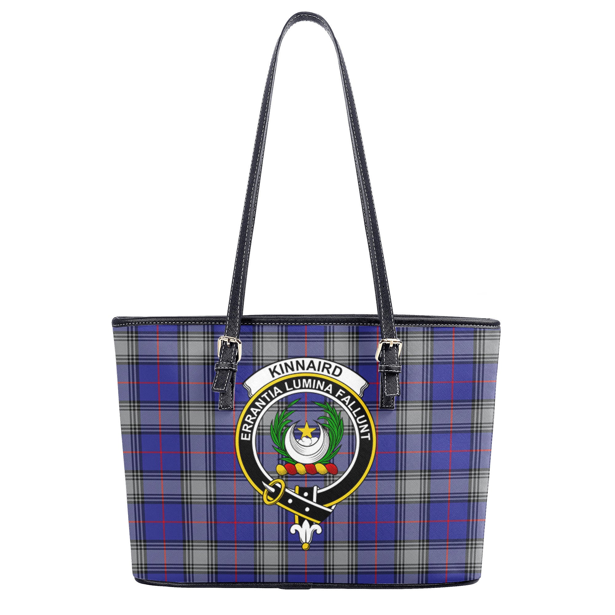 Kinnaird Tartan Crest Leather Tote Bag