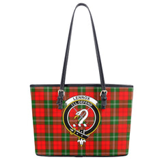 Lennox Tartan Crest Leather Tote Bag