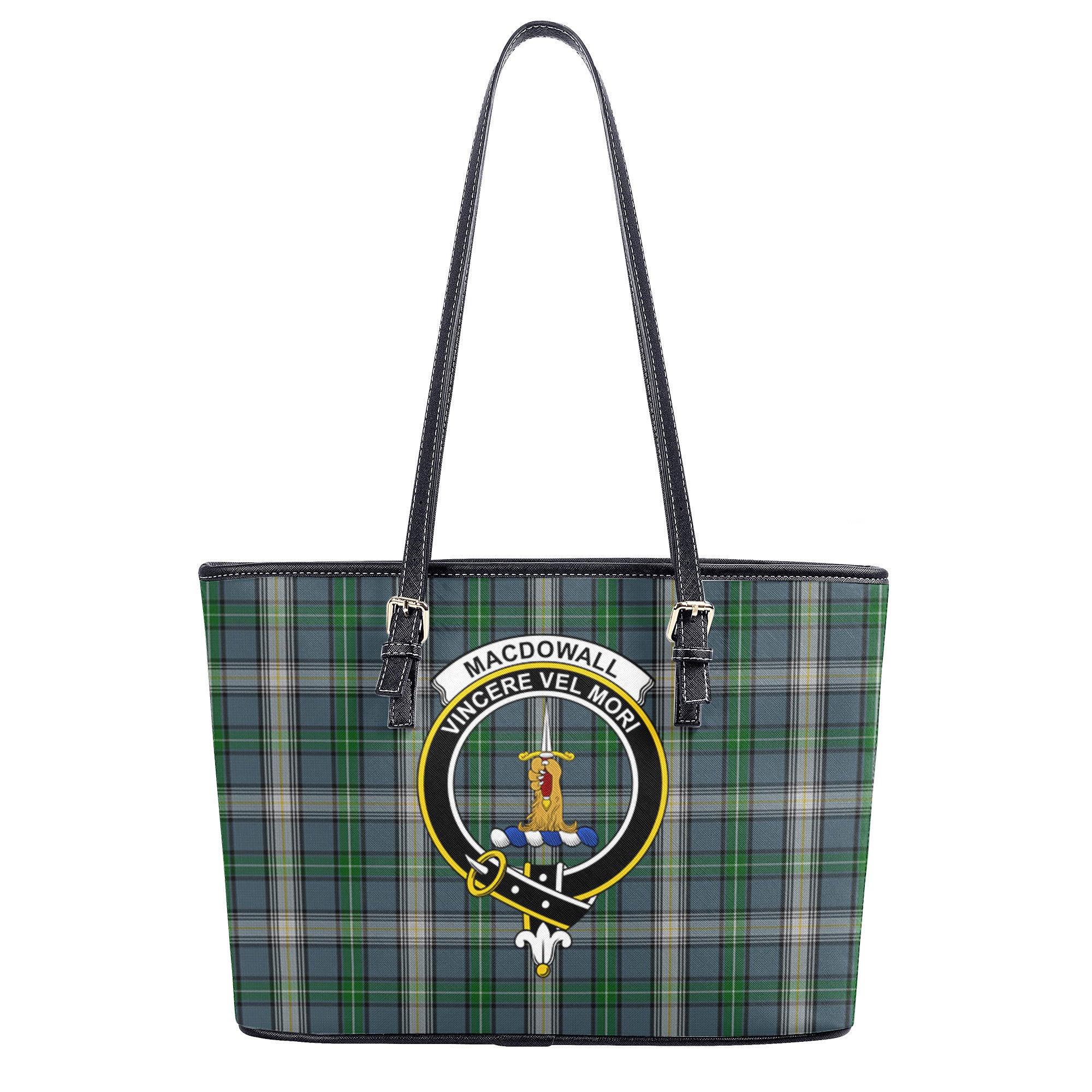 MacDowall Tartan Crest Leather Tote Bag